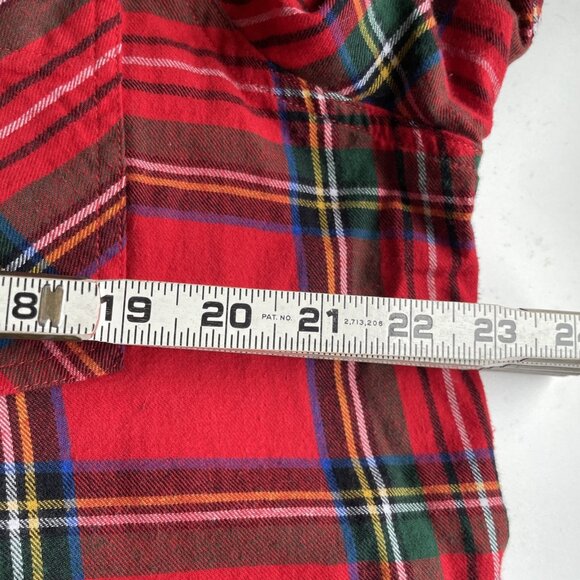 Old Navy Women's Plaid Flannel Shirt Size XL Red Button Up Swifty Preppy Cozy - Picture 6 of 7